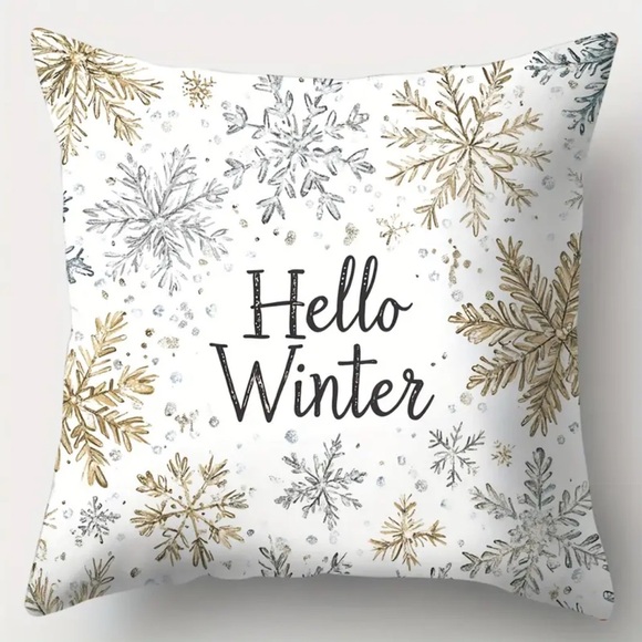 Holiday Decorative Pillow Covers Set - Gray and White - Picture 5 of 5
